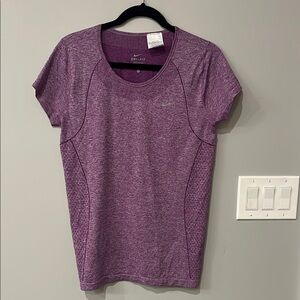Nike Purple Fitted Short Sleeve Tee